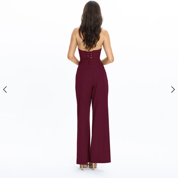 Forever 21 Burgundy High Waist Dress Pants - Picture 2 of 6